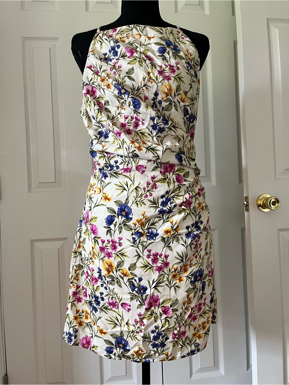 En Saison Floral Mini Dress Large Linen Blend